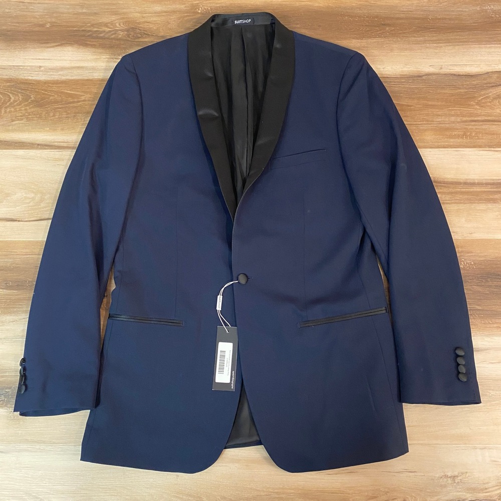 SUITSHOP Navy Shawl Tux Slim Fit Jacket 42 Long Dinner Jacket $149